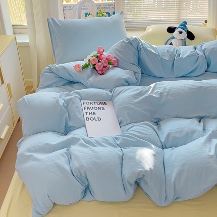 91家纺网 家纺一手货源 找家纺 （总）艾特你 2024新款水洗棉被套纯色被套单被套素色被套