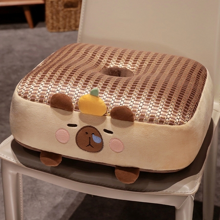 91家纺网 家纺一手货源 找家纺 （总）仟亿莱 2024新款卡皮巴拉冰藤蒲团坐垫