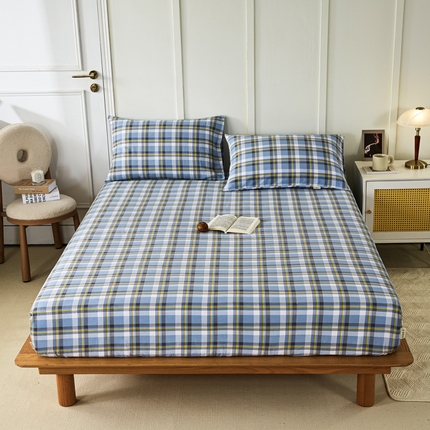 91家纺网 家纺一手货源 找家纺 （总）鸣升 新款舒适透气全棉老粗布床笠