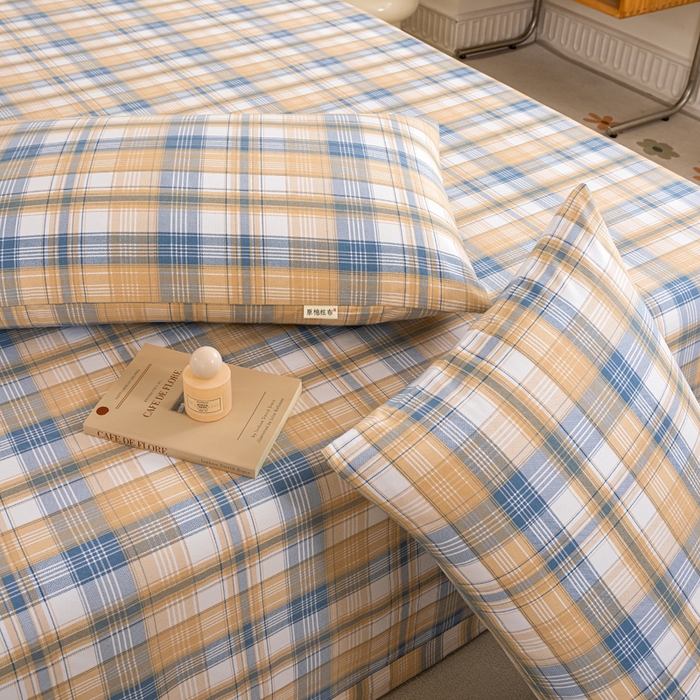 91家纺网 家纺一手货源 找家纺 鸣升 新款舒适透气100%全棉老粗布枕套 星空米