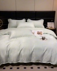 91家纺网 家纺一手货源 找家纺 潮邦创意家居 2025新款阳离子提花天丝棉四件套-金枝玉叶（可配礼盒） 小春野