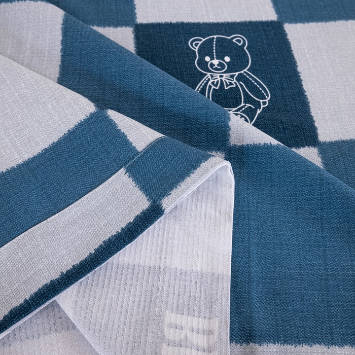 91家纺网 家纺一手货源 找家纺 鸣升 新款舒适透气100%全棉老粗布枕套 巴比熊（兰）