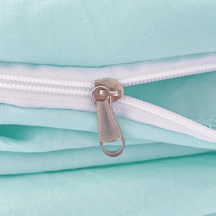 91家纺网 家纺一手货源 找家纺 艾特你 2024新款A类水洗棉被套纯色被套单被套素色被套 混搭-水绿黄