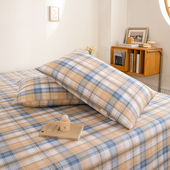 91家纺网 家纺一手货源 找家纺 鸣升 新款舒适透气100%全棉老粗布枕套 星空米