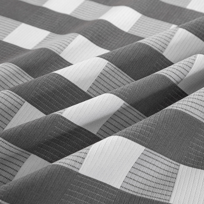 91家纺网 家纺一手货源 找家纺 鸣升 新款舒适透气100%全棉老粗布床单 黑小格