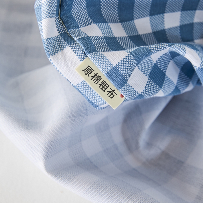 91家纺网 家纺一手货源 找家纺 鸣升 新款舒适透气全棉老粗布床笠 柏林（兰）