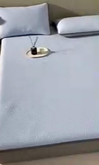 91家纺网 家纺一手货源 找家纺 好眠好梦家纺 2024新款玫瑰之恋凉感席（床笠款） 冰心蓝