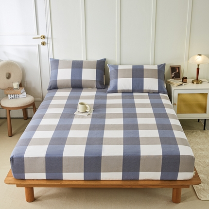 91家纺网 家纺一手货源 找家纺 （总）鸣升 新款舒适透气全棉老粗布床笠