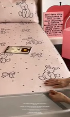 91家纺网 家纺一手货源 找家纺 时年 2024新款7A抗菌数码印花冰丝凉席（充值会员优惠10元） 波点兔兔