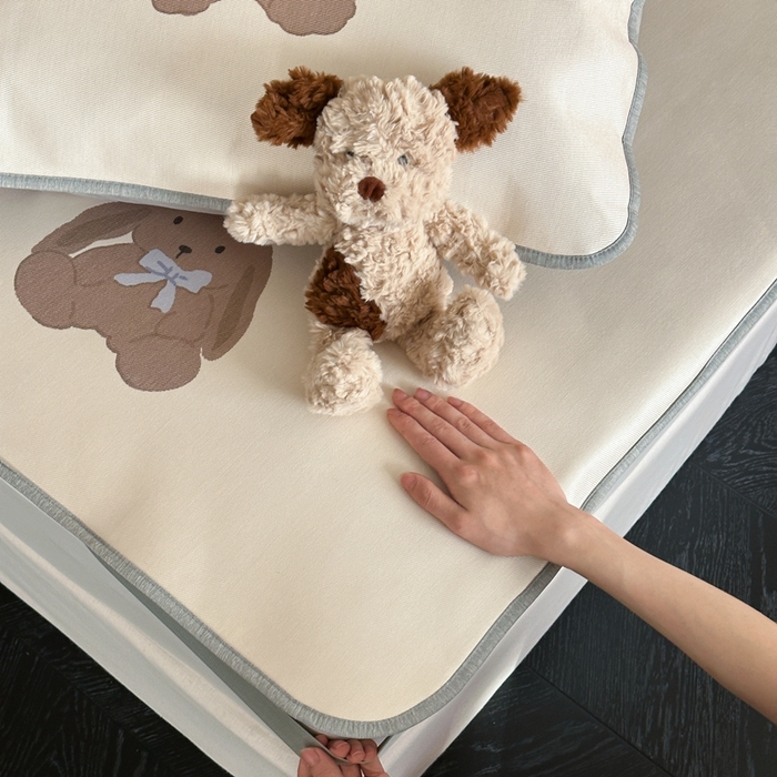 91家纺网 家纺一手货源 找家纺 时年 2024新款7A抗菌数码印花冰丝凉席（充值会员优惠10元） 小盆友