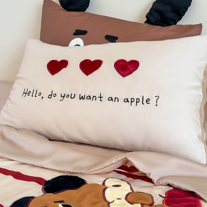 91家纺网 家纺一手货源 找家纺 黛舒家居 2024新款天丝条纹夏被款 面包熊