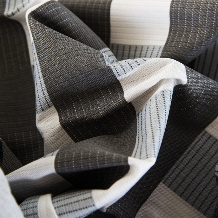 91家纺网 家纺一手货源 找家纺 鸣升 新款舒适透气全棉老粗布床笠 黑小格