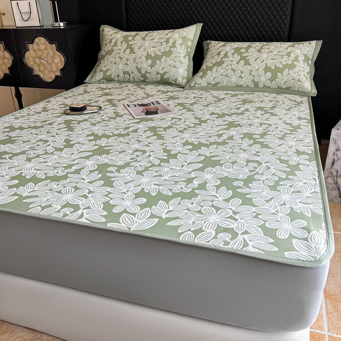 91家纺网 家纺一手货源 找家纺 慕尚家纺 2025新款提花席床笠款 床笠-五瓣花