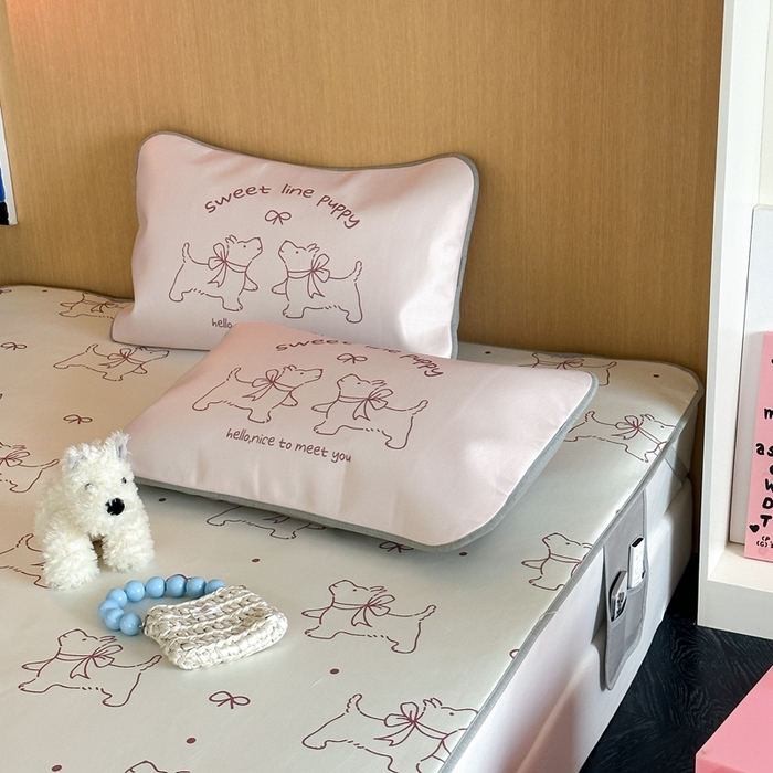 91家纺网 家纺一手货源 找家纺 时年 2024新款7A抗菌数码印花冰丝凉席（充值会员优惠10元） 甜甜修狗