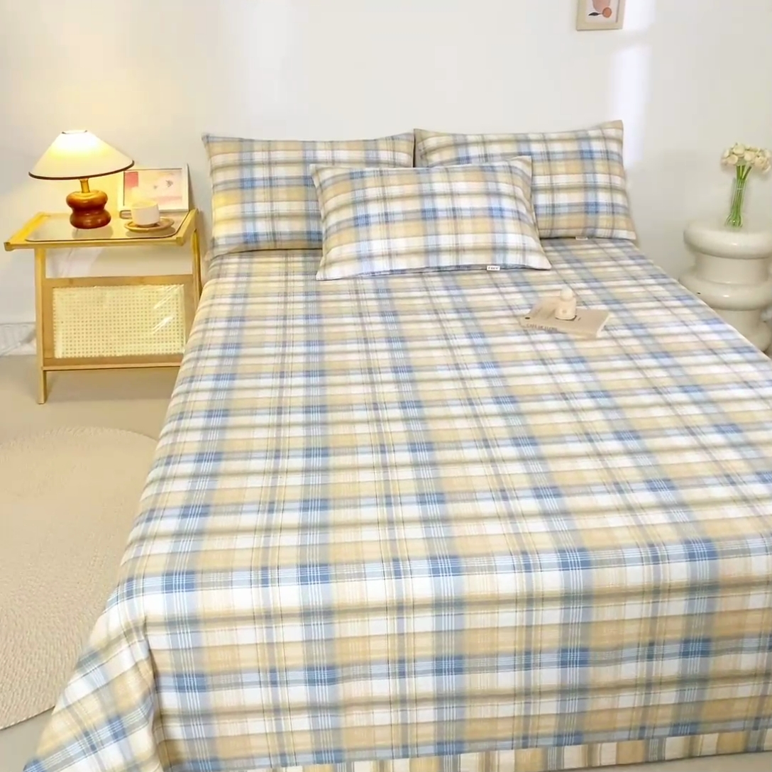 91家纺网 家纺一手货源 找家纺 鸣升 新款舒适透气100%全棉老粗布枕套 星空米