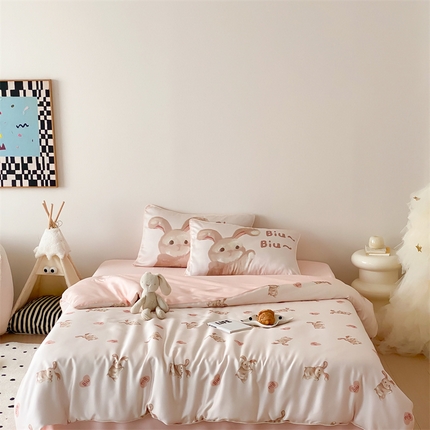 91家纺网 家纺一手货源 找家纺 （总）圆岛家纺 2024新款萌宠数码印花莱赛尔四件套