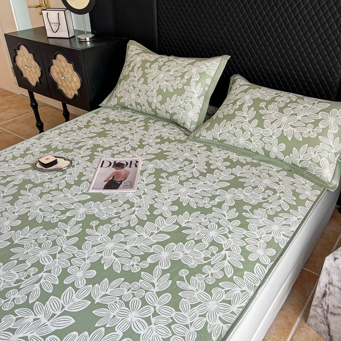 91家纺网 家纺一手货源 找家纺 慕尚家纺 2025新款提花席床笠款 床笠-五瓣花