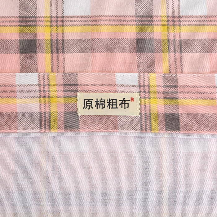 91家纺网 家纺一手货源 找家纺 鸣升 新款舒适透气100%全棉老粗布床单 莫妮卡（粉）