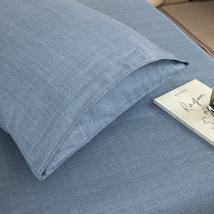 91家纺网 家纺一手货源 找家纺 鸣升 新款舒适透气100%全棉老粗布枕套 樱花-兰