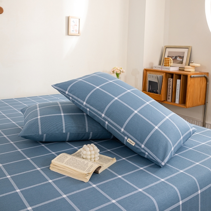 91家纺网 家纺一手货源 找家纺 鸣升 新款舒适透气100%全棉老粗布枕套 柏拉图兰