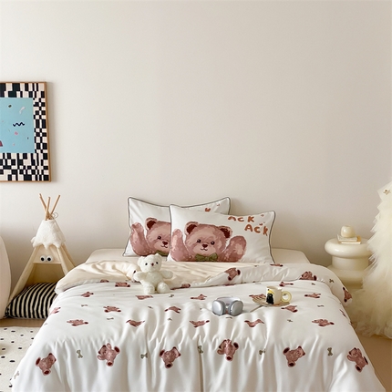 91家纺网 家纺一手货源 找家纺 （总）圆岛家纺 2024新款萌宠数码印花莱赛尔四件套