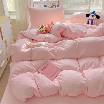 91家纺网 家纺一手货源 找家纺 （总）艾特你 2024新款水洗棉被套纯色被套单被套素色被套