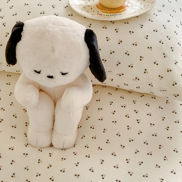 91家纺网 家纺一手货源 找家纺 萝莉家纺2025新款全棉双层皱皱纱四件套 黑樱桃