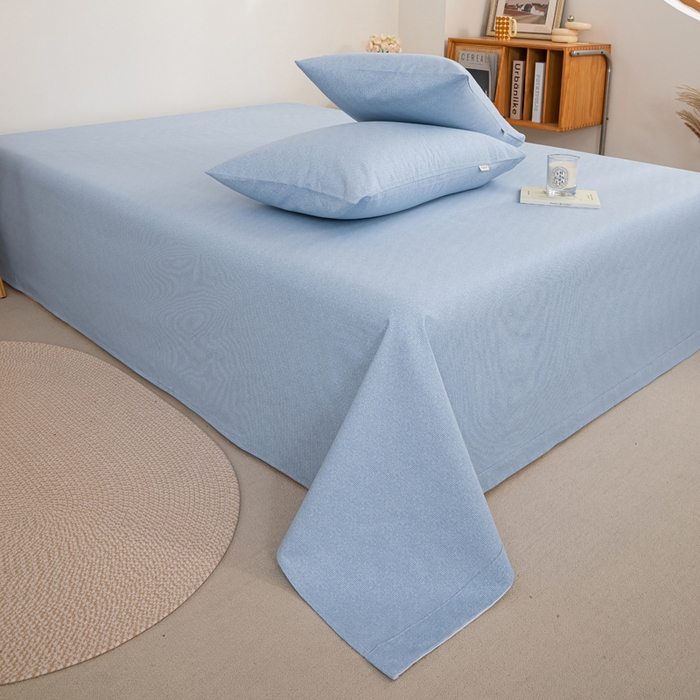 91家纺网 家纺一手货源 找家纺 鸣升 新款舒适透气100%全棉老粗布枕套 墨子（兰）