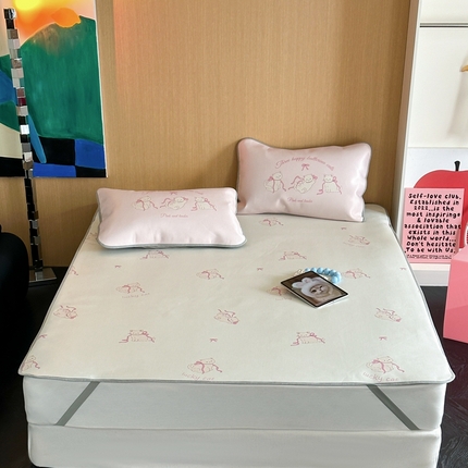 时年 2024新款7A抗菌数码印花冰丝凉席（充值会员优惠10元） 可爱喵