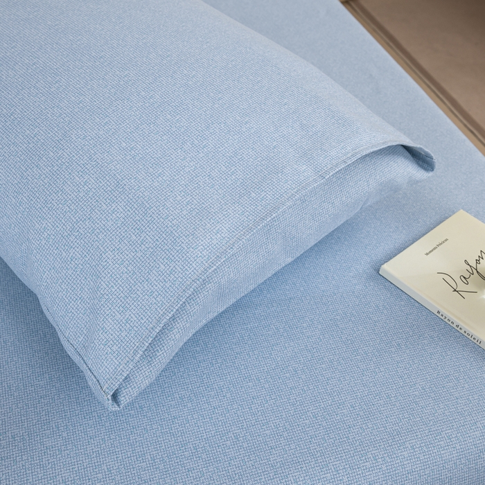 91家纺网 家纺一手货源 找家纺 鸣升 新款舒适透气100%全棉老粗布枕套 墨子（兰）