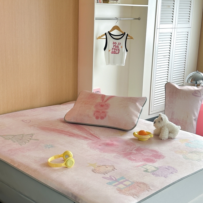 91家纺网 家纺一手货源 找家纺 时年 2024新款7A抗菌数码印花冰丝凉席（充值会员优惠10元） 童话书