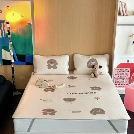 91家纺网 家纺一手货源 找家纺 （总）时年 2024新款7A抗菌数码印花冰丝凉席（充值会员优惠10元）