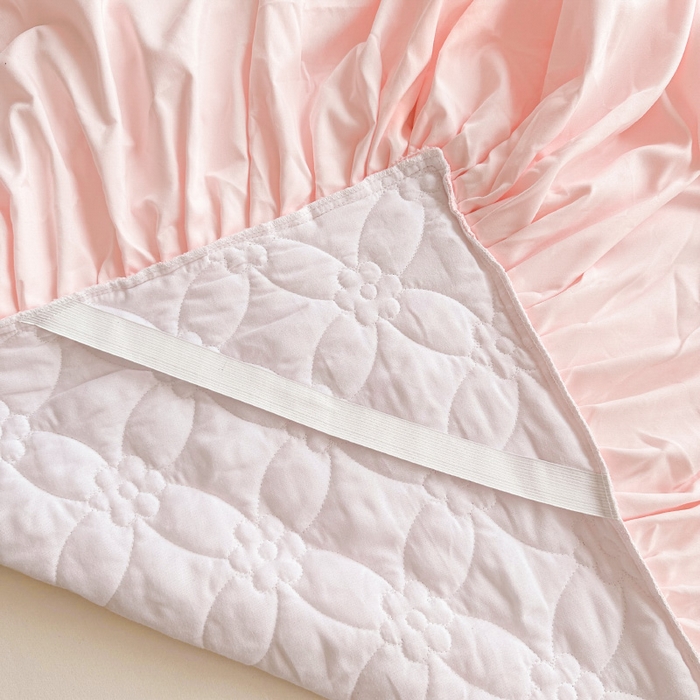 91家纺网 家纺一手货源 找家纺 （总）罗艺轩 2024新款公主风水洗棉夹棉单床裙-浪漫满屋床