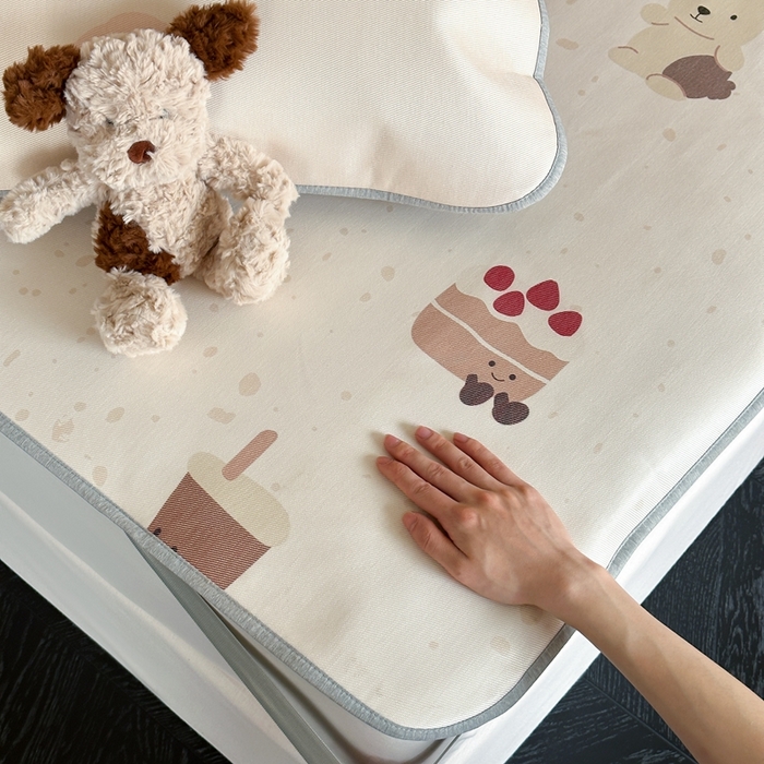 91家纺网 家纺一手货源 找家纺 时年 2024新款7A抗菌数码印花冰丝凉席（充值会员优惠10元） 甜宠