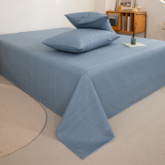 91家纺网 家纺一手货源 找家纺 鸣升 新款舒适透气100%全棉老粗布枕套 樱花-兰