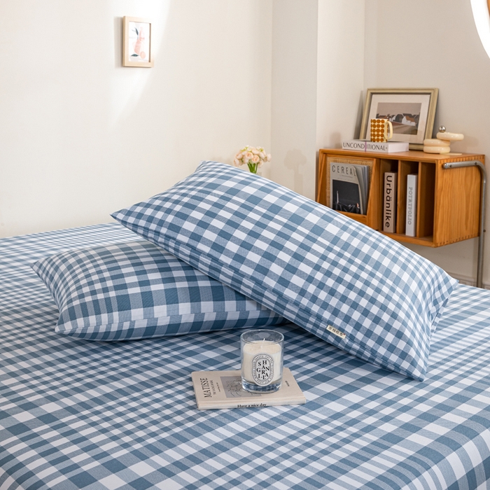 91家纺网 家纺一手货源 找家纺 鸣升 新款舒适透气100%全棉老粗布枕套 柏林（兰）