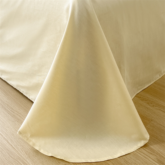 91家纺网 家纺一手货源 找家纺 多品家纺 2024新款全棉纯色双拼刺绣四件套 魅力紫米黄