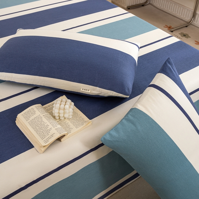 91家纺网 家纺一手货源 找家纺 鸣升 新款舒适透气100%全棉老粗布枕套 欢乐