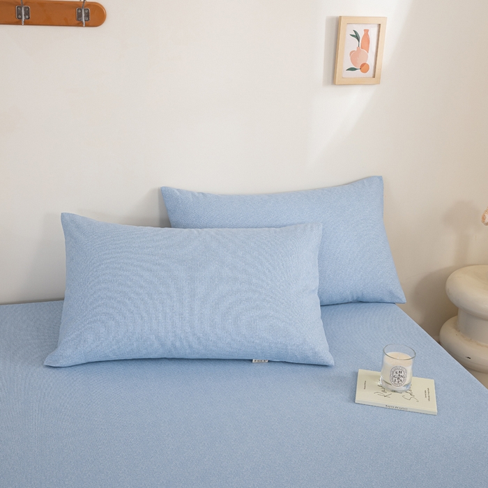 91家纺网 家纺一手货源 找家纺 鸣升 新款舒适透气100%全棉老粗布枕套 墨子（兰）