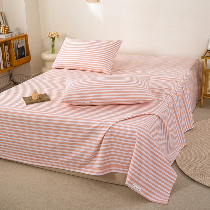 91家纺网 家纺一手货源 找家纺 鸣升 新款舒适透气100%全棉老粗布枕套 细川（粉