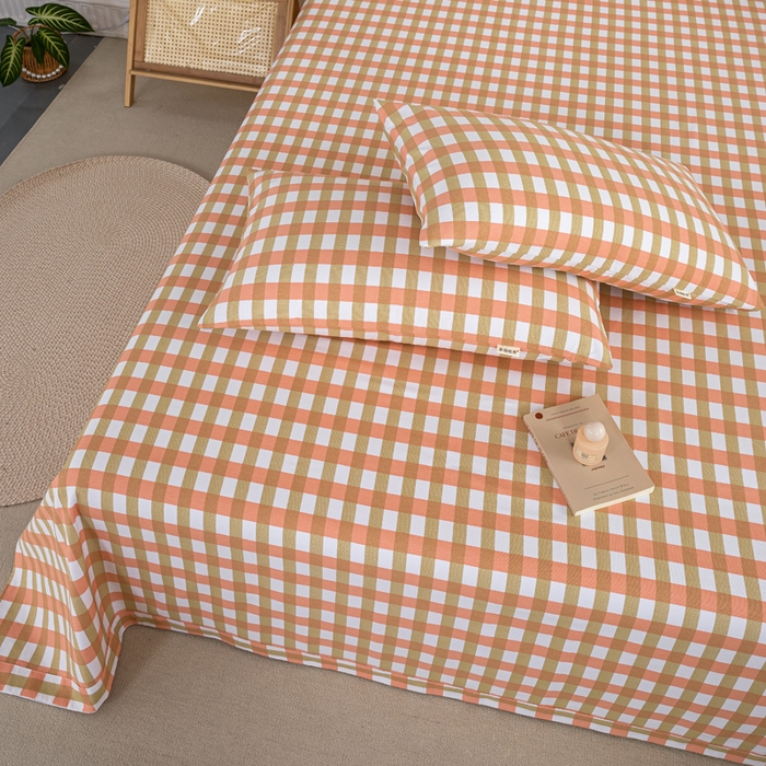 91家纺网 家纺一手货源 找家纺 鸣升 新款舒适透气100%全棉老粗布枕套 艾格（粉）