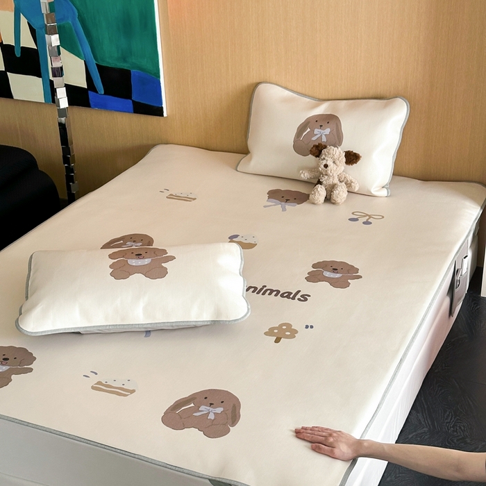 91家纺网 家纺一手货源 找家纺 时年 2024新款7A抗菌数码印花冰丝凉席（充值会员优惠10元） 小盆友