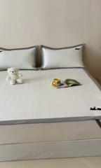 91家纺网 家纺一手货源 找家纺 时年 2024新款7A抗菌提花毛巾绣冰丝凉席（充值会员优惠10元） 冰丝毛巾绣-熊猫嘟嘟