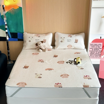 91家纺网 家纺一手货源 找家纺 （总）时年 2024新款7A抗菌数码印花冰丝凉席（充值会员优惠10元）