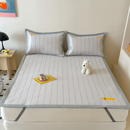 时年 2024新款7A抗菌提花毛巾绣冰丝凉席（充值会员优惠10元） 冰丝毛巾绣-腊肠狗