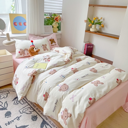 91家纺网 家纺一手货源 找家纺 （总）子钦家纺 2024新款高克重水洗云朵棉毛巾绣混搭四件套