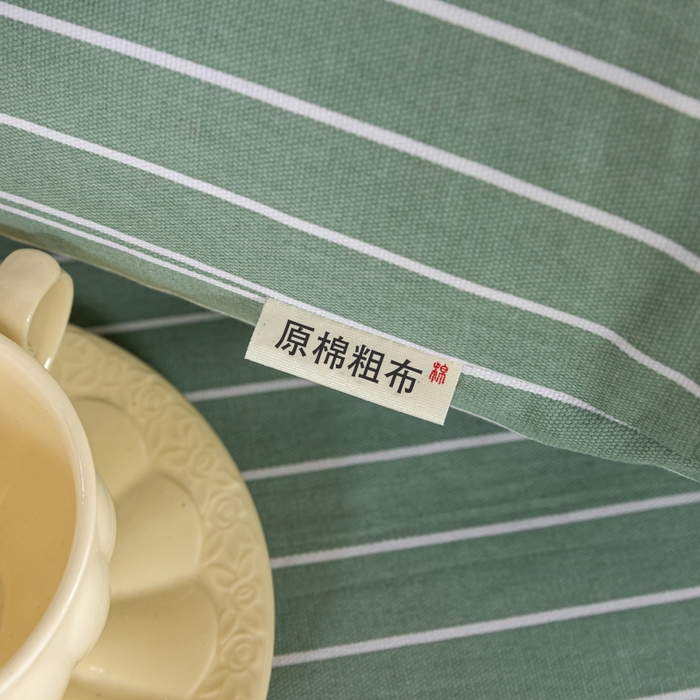 91家纺网 家纺一手货源 找家纺 鸣升 新款舒适透气100%全棉老粗布枕套 细川（绿）