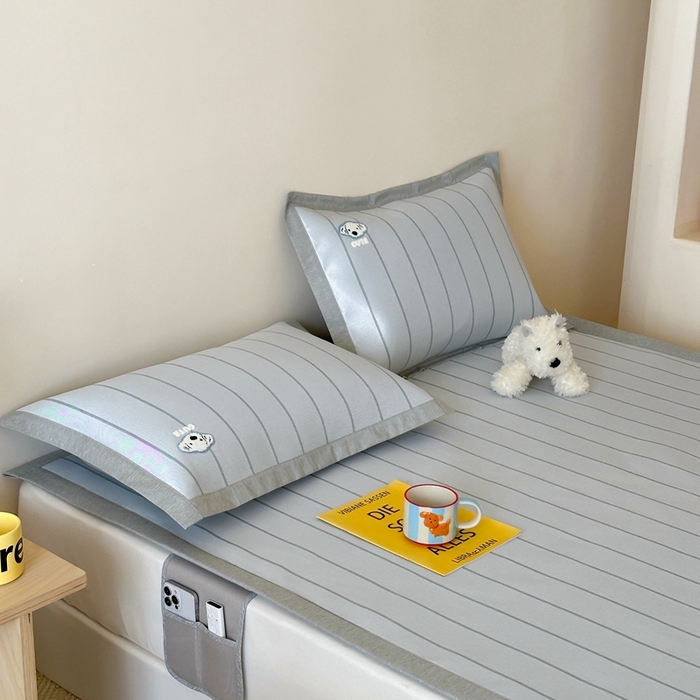 91家纺网 家纺一手货源 找家纺 （总）时年 2024新款7A抗菌提花毛巾绣冰丝凉席（充值会员优惠10元）