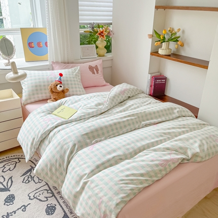 91家纺网 家纺一手货源 找家纺 （总）子钦家纺 2024新款高克重水洗云朵棉毛巾绣混搭四件套