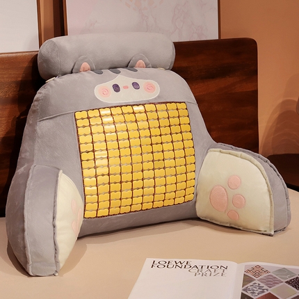 91家纺网 家纺一手货源 找家纺 （总）仟亿莱 2024新款抱抱猫加高竹席拥抱式腰靠